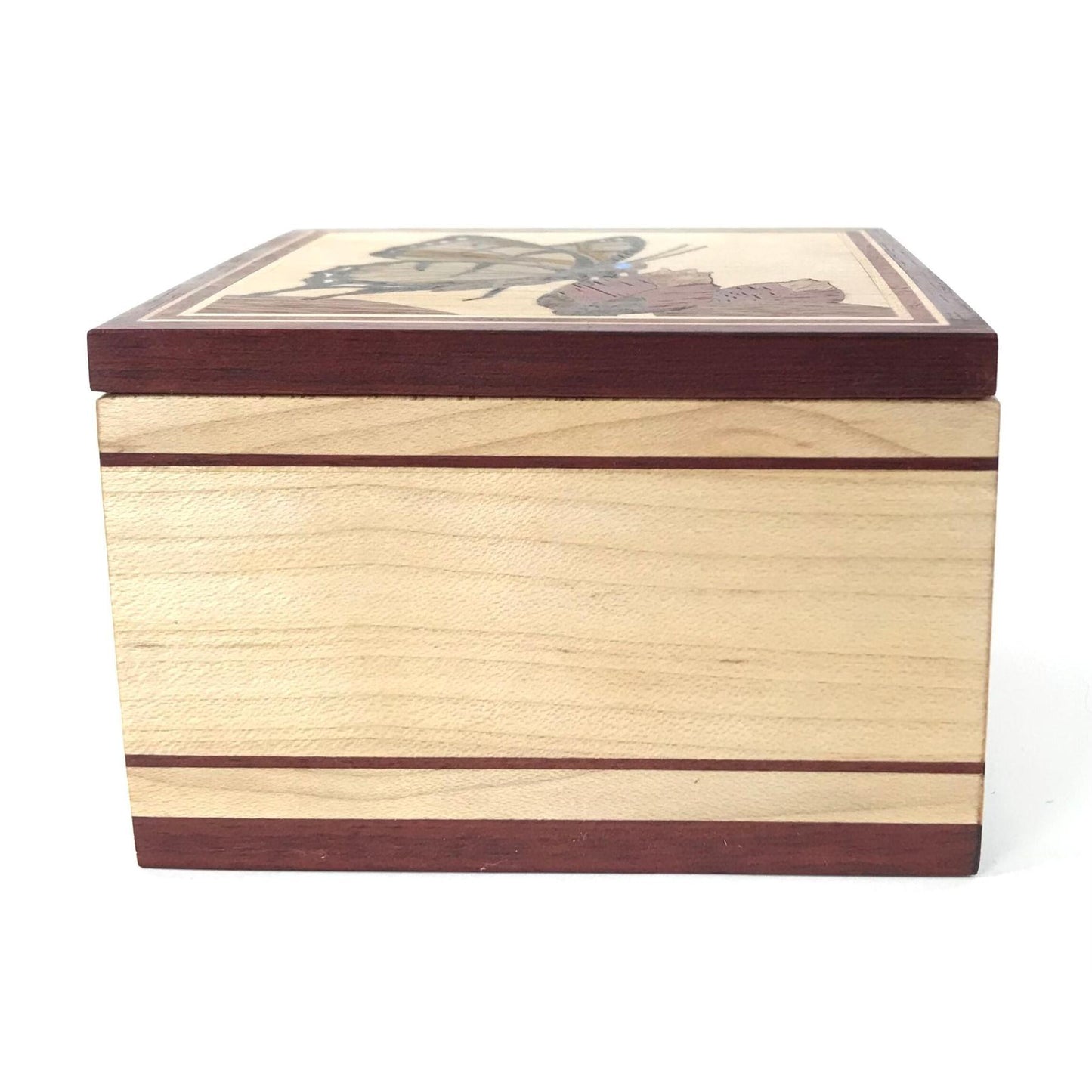 Stanton Lance Wood Inlay Butterfly Box-Indian Pueblo Store