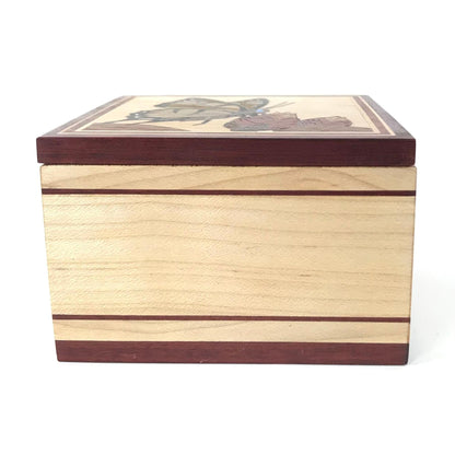 Stanton Lance Wood Inlay Butterfly Box-Indian Pueblo Store
