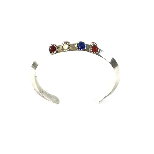 Anthony Baca Jr Multi Gemstone Cuff Bracelet-Indian Pueblo Store