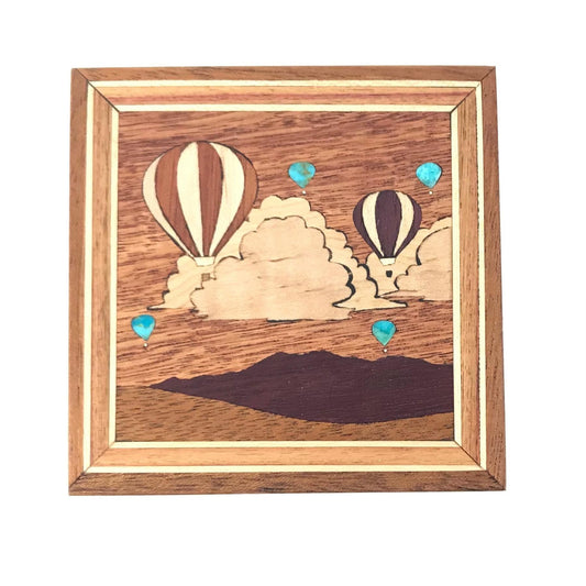 Stanton Lance Wood Inlay Balloon Box-Indian Pueblo Store