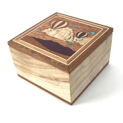 Stanton Lance Wood Inlay Balloon Box-Indian Pueblo Store