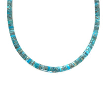 Load image into Gallery viewer, Kevin Ray Garcia Kingman Turquoise Heishi Necklace-Indian Pueblo Store
