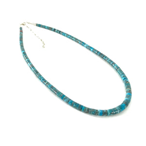 Kevin Ray Garcia Kingman Turquoise Heishi Necklace-Indian Pueblo Store
