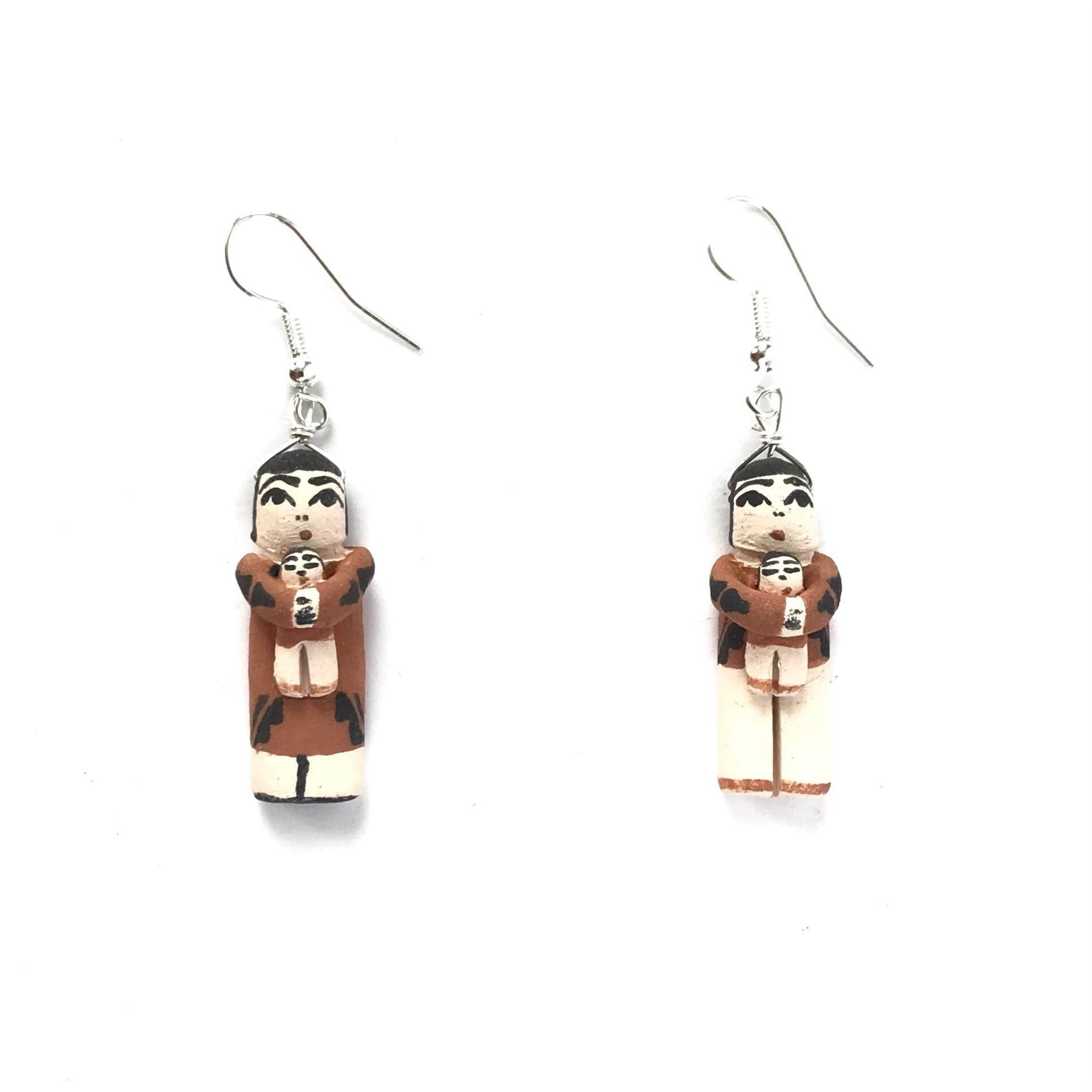 Angelina Bailon Standing Storyteller Earrings-Indian Pueblo Store