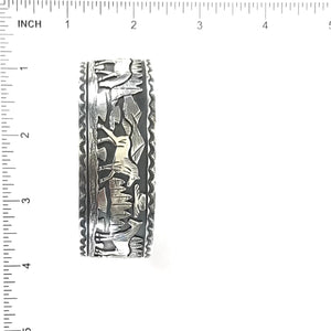 Jereme Delgarito Overlay Horse Bracelet-Indian Pueblo Store