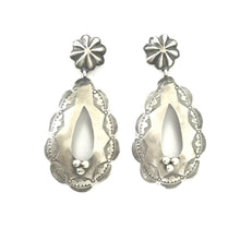 Load image into Gallery viewer, Rita Lee Repousse Dangle Post Earrings-Indian Pueblo Store
