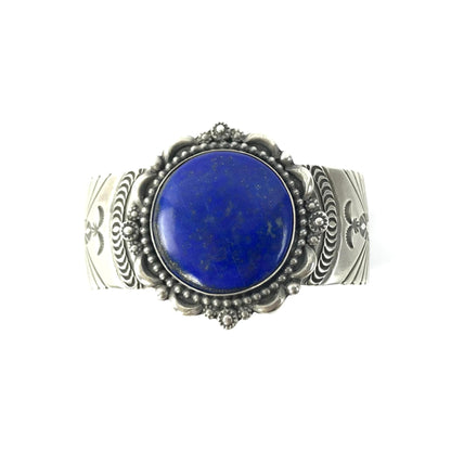 SS Lapis Satin Finish Bracelet-Indian Pueblo Store