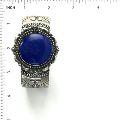 SS Lapis Satin Finish Bracelet-Indian Pueblo Store