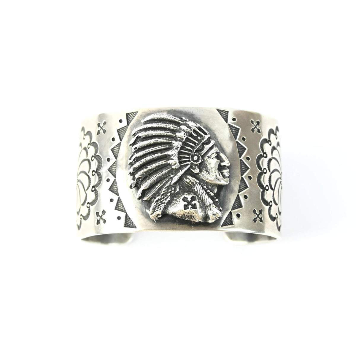 Ronald Tom Chief Head Bracelet-Indian Pueblo Store