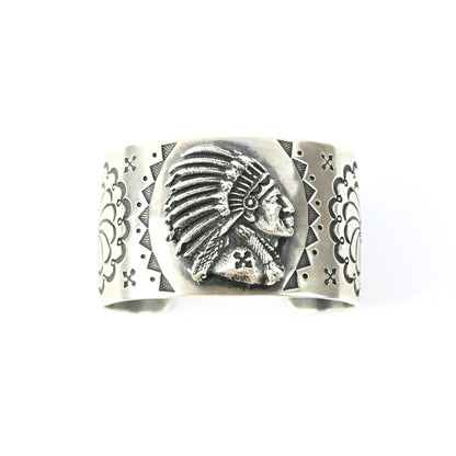 Ronald Tom Chief Head Bracelet-Indian Pueblo Store