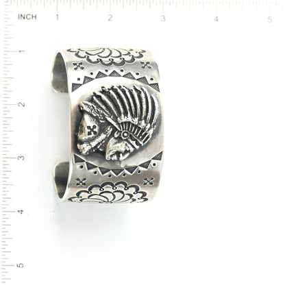 Ronald Tom Chief Head Bracelet-Indian Pueblo Store