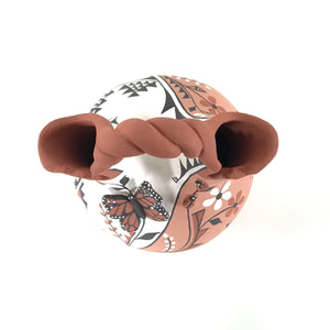 Carol Lucero Gachupin Kiva Step Wedding Vase-Indian Pueblo Store