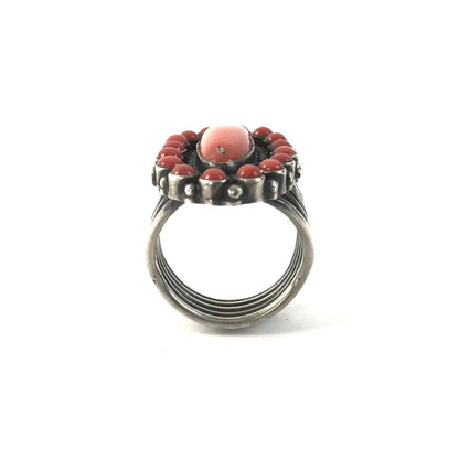 Herbert Ration Coral Cluster Ring-Indian Pueblo Store