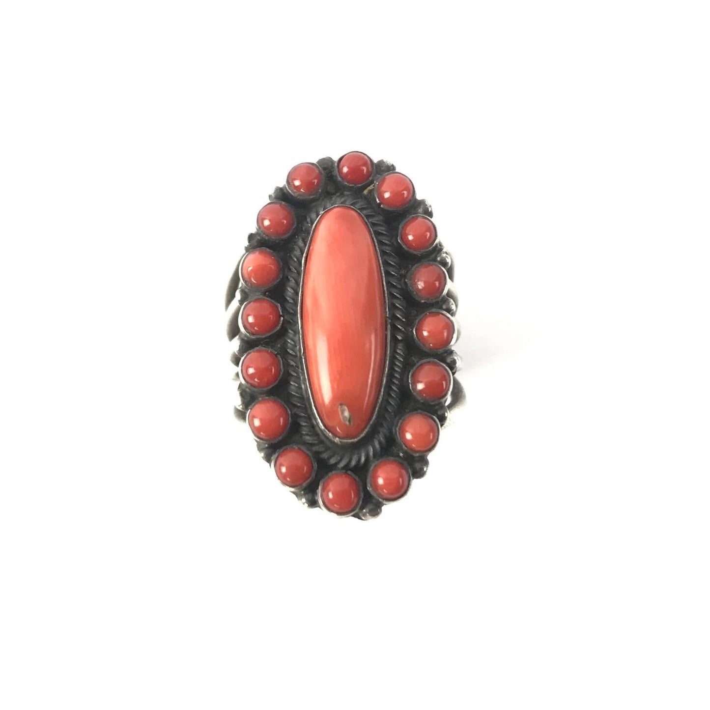 Herbert Ration Coral Cluster Ring-Indian Pueblo Store