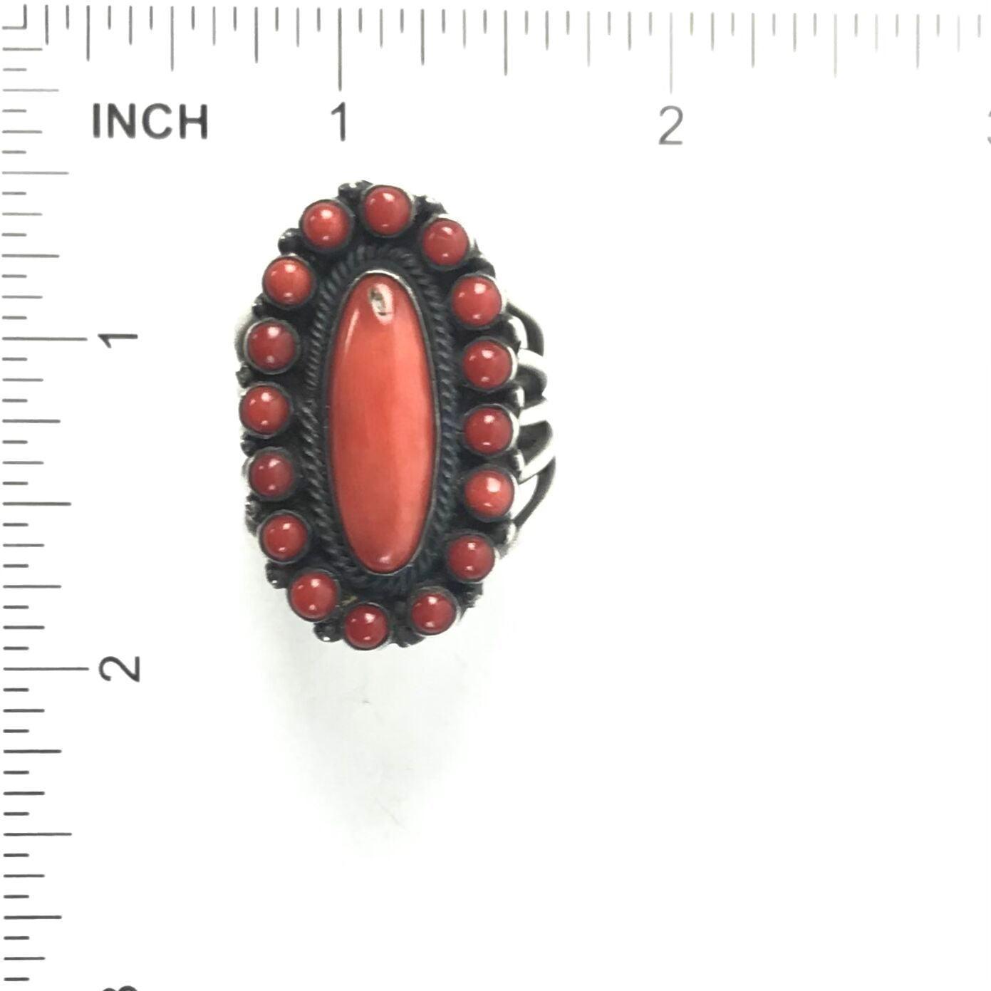 Herbert Ration Coral Cluster Ring-Indian Pueblo Store