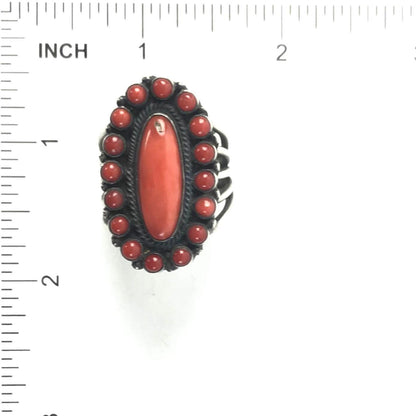Herbert Ration Coral Cluster Ring-Indian Pueblo Store