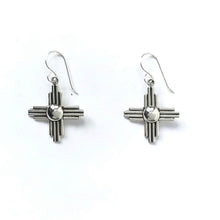 Load image into Gallery viewer, Raymond Coriz Zia Sun Symbol Earrings-Indian Pueblo Store
