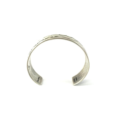 Tony Chino Stamped Sterling Silver Bracelet-Indian Pueblo Store