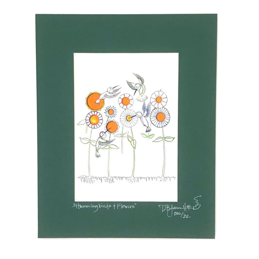Dalton James "Hummingbirds and Flowers" Print-Indian Pueblo Store