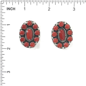 Coral Petite Cluster Post Earring-Indian Pueblo Store