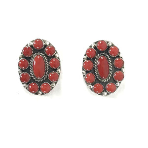 Coral Petite Cluster Post Earring-Indian Pueblo Store