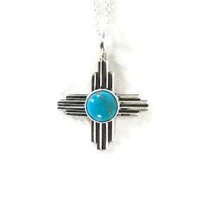 Raymond Coriz Zia Sun Symbol Pendant-Indian Pueblo Store