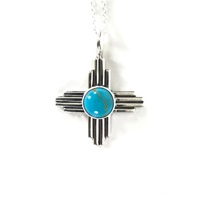 Raymond Coriz Zia Sun Symbol Pendant-Indian Pueblo Store