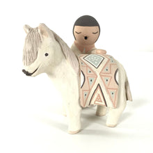 Load image into Gallery viewer, Stella Teller 2Pc Male and Horse Storyteller Figurine-Indian Pueblo Store
