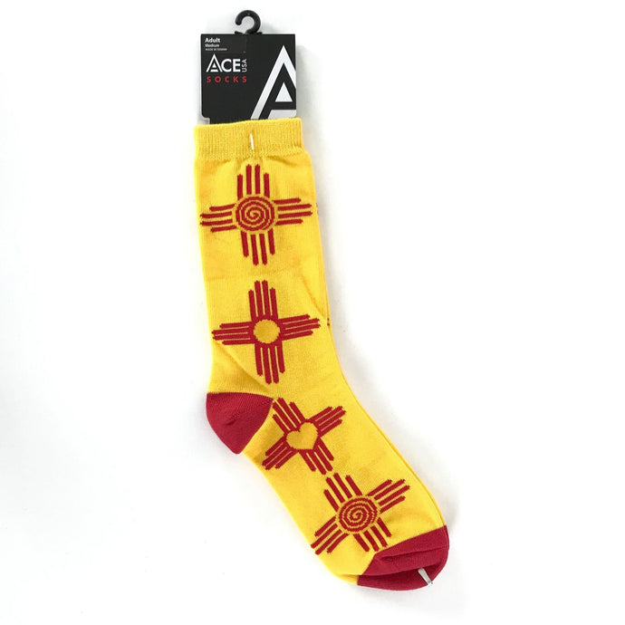 Zia Sun Symbol Sock-Indian Pueblo Store