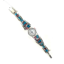 Load image into Gallery viewer, Charleston Willie Turquoise and Purple Spiny Oyster Inlay Watch-Indian Pueblo Store
