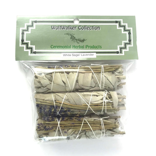 Triple Mini White Sage and Lavender Bundle Pack-Indian Pueblo Store