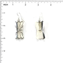 Load image into Gallery viewer, Delbert Shirley Sterling Silver Stamped Dangle Earrings-Indian Pueblo Store

