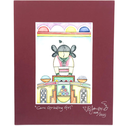 Dalton James Hopi Corn Grinding Girl Print-Indian Pueblo Store