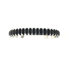 Load image into Gallery viewer, Leander Tahe Sterling Silver Cast Channel Bracelet-Indian Pueblo Store
