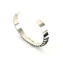 Load image into Gallery viewer, Leander Tahe Sterling Silver Cast Channel Bracelet-Indian Pueblo Store
