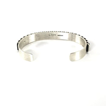 Load image into Gallery viewer, Leander Tahe Sterling Silver Cast Channel Bracelet-Indian Pueblo Store
