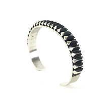 Load image into Gallery viewer, Leander Tahe Sterling Silver Cast Channel Bracelet-Indian Pueblo Store
