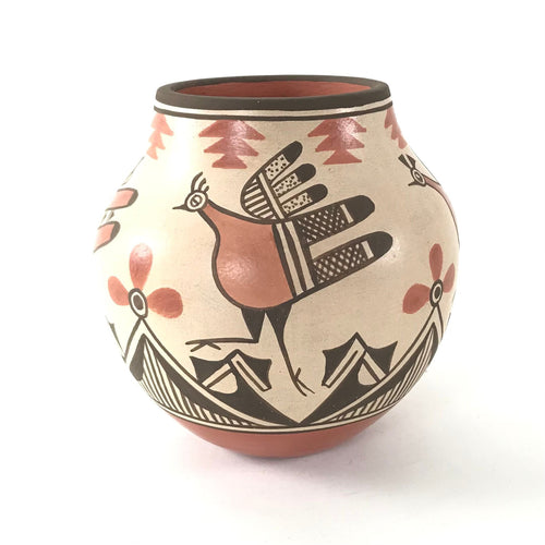 Elizabeth Medina Small Zia Bird Pot-Indian Pueblo Store