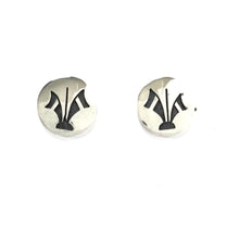 Load image into Gallery viewer, Stewart Dacaywma Hopi Overlay Post Earrings-Indian Pueblo Store
