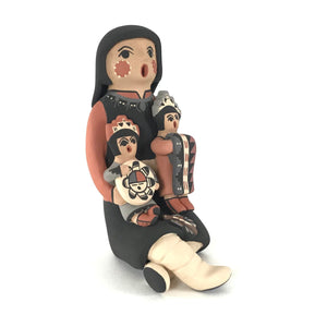 Linda Fragua Storyteller with two children-Indian Pueblo Store