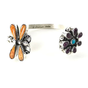 SS DF w/ Flower TQ,OSPOS,PSPOS Bracelet-Indian Pueblo Store
