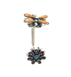SS DF w/ Flower TQ,OSPOS,PSPOS Bracelet-Indian Pueblo Store