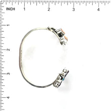 Load image into Gallery viewer, SS DF w/ Flower TQ,OSPOS,PSPOS Bracelet-Indian Pueblo Store
