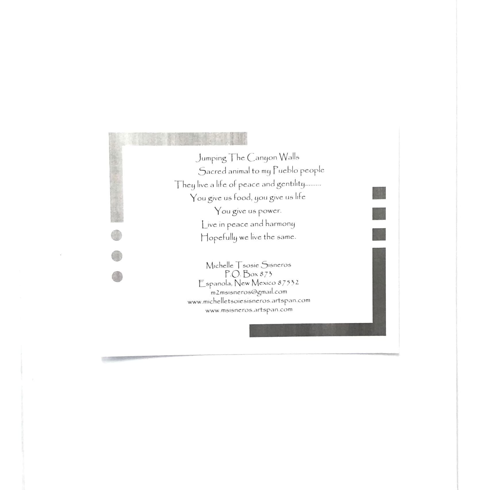 #24 Michelle Tsosie Sisneros Jumping the Canyon Walls Print-Indian Pueblo Store