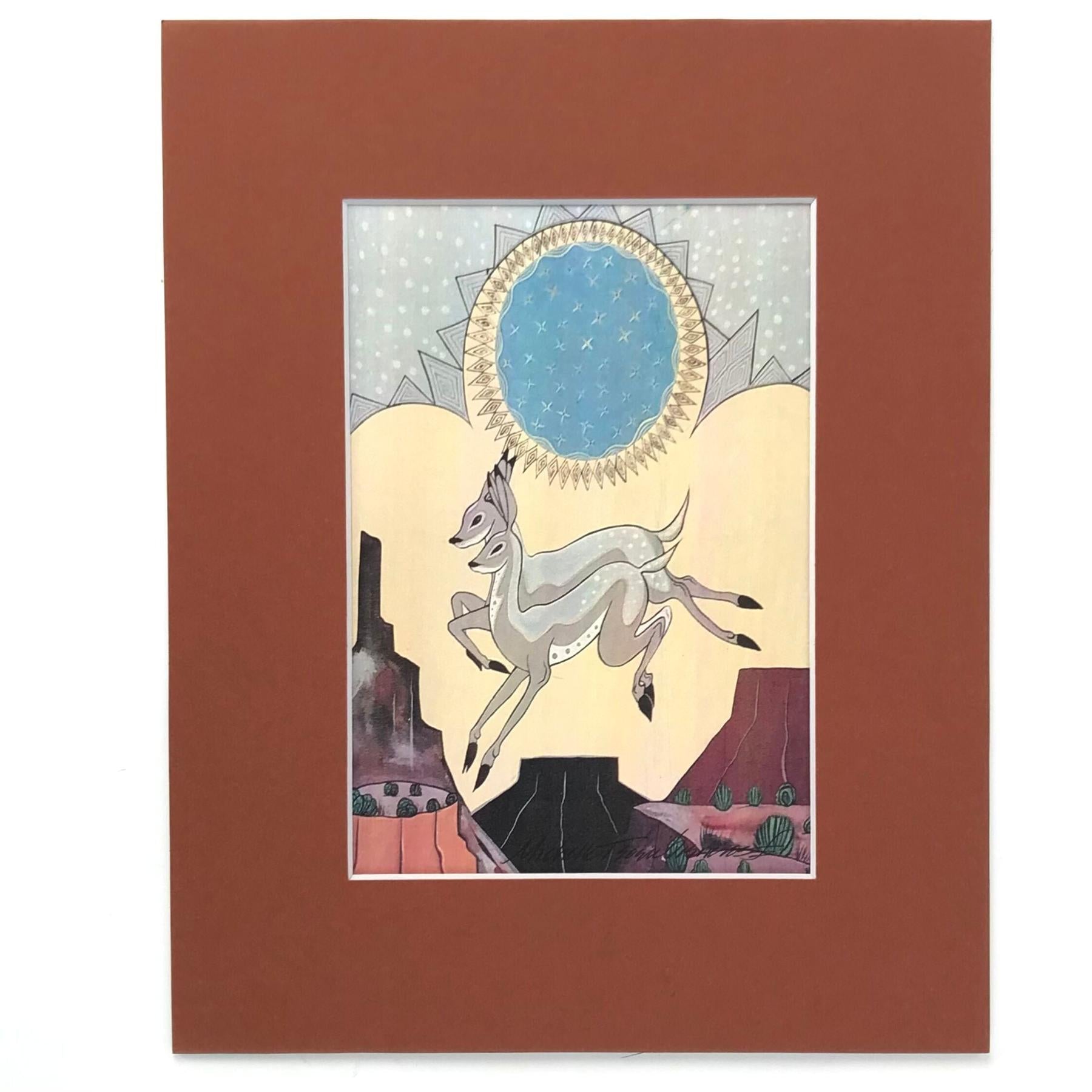 #24 Michelle Tsosie Sisneros Jumping the Canyon Walls Print-Indian Pueblo Store