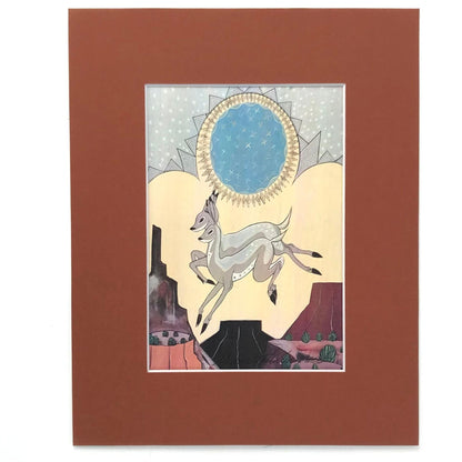 #24 Michelle Tsosie Sisneros Jumping the Canyon Walls Print-Indian Pueblo Store