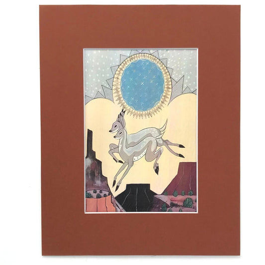 #24 Michelle Tsosie Sisneros Jumping the Canyon Walls Print-Indian Pueblo Store