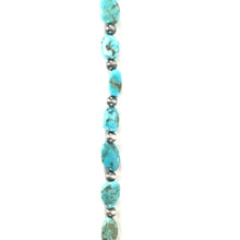 Load image into Gallery viewer, Melvin Masquat Kingman Turquoise and Sterling Silver Bead Necklace-Indian Pueblo Store
