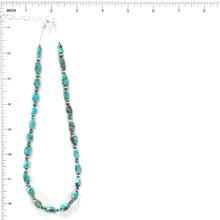 Load image into Gallery viewer, Melvin Masquat Kingman Turquoise and Sterling Silver Bead Necklace-Indian Pueblo Store
