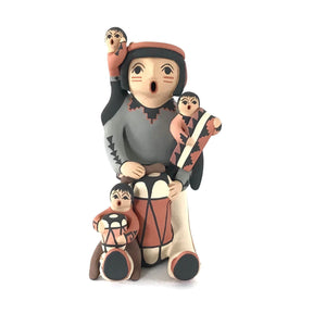 Linda Fragua Jemez Male Storyteller with Three Children-Indian Pueblo Store